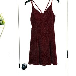 Honey and Rosie Burgundy Mini Dress